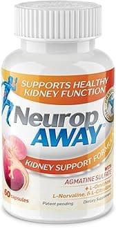 - NeuropAWAY Kidney Support Supplement with Agmatine Sulfate, L-Novaline, L-Ornithine, L-Citrulline Provides Fast, Powerful Kidney Support, 60CT