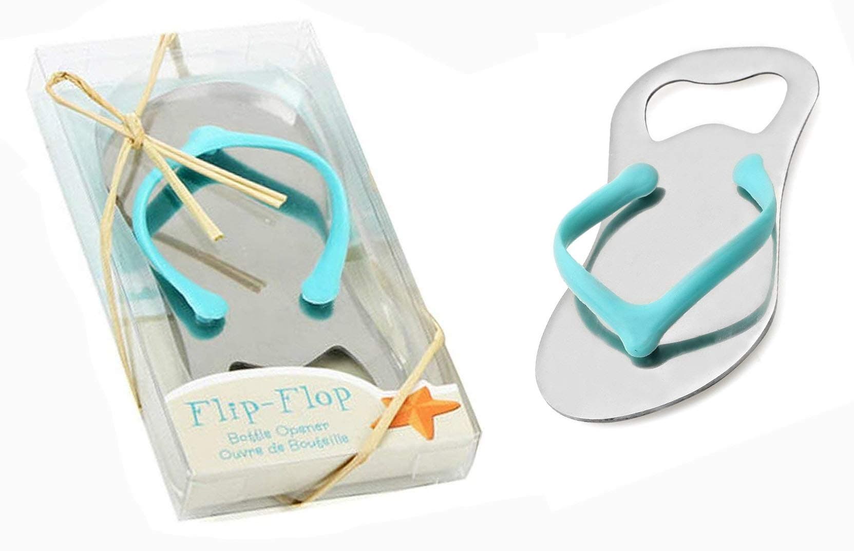 Skeleton Slipper Shaped Bottle Opener with Exquisite Packaging, 12 Pcs Slipper Bottle Opener Beer Accessories Metal Stainless Steel Bottle Opener, Best Groomsman Gift (Slipper Shaped Blue)