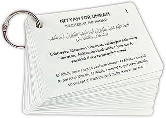 Umrah Duas & Prayers - 22 Laminated Dua Cards In English Arabic, Perfect For Pilgrims. Guide Book. Book.Umrah Cards.Ideal Gift Souvenir.