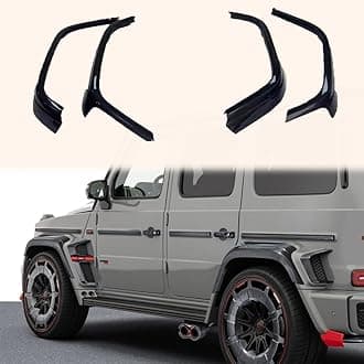 For Brabus G900 Rock-Style Fender Flares 4PCS for Mercedes Benz G63 G500 G350, Dry Carbon Fiber Stick-On Wheel Arches, Exterior Wide Body Kit Replacement