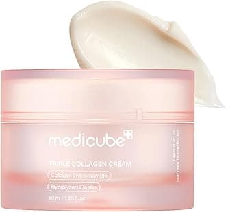 Triple Collagen Cream - Hydrating & Firming Moisturizer with Hyaluronic Acid, Premium Elastin, Shea Butter - Wrinkle Care & Boosts Elasticity - Korean Skincare, 1.69 oz