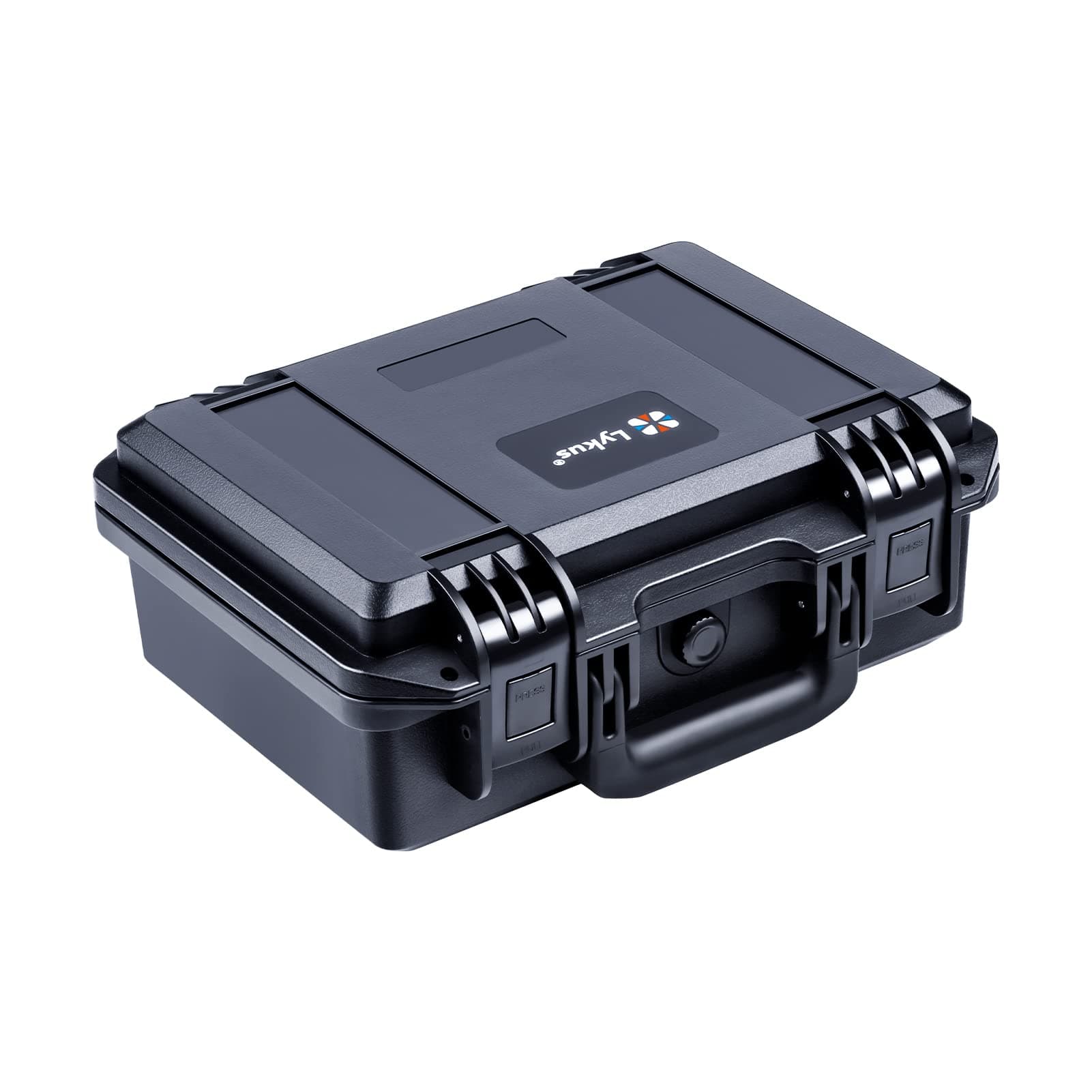 Lykus HC-3010 Waterproof Hard Case with Customisable Foam Insert, Interior Size 30x20x12 cm, Suitable for Small Drone, Camcorder, Action Camera, and More