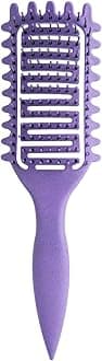 Curl Defining Brush,2024 Curly Hair Brush,Vented Hair Brush for Detangling, Shaping and Defining Curls For Women and Men Less Pulling (Purple)