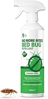 Bed Bug Repellent Spray 500ml - for Bugs, Eggs, Nymphs | Complete Treatment | Bed Bugs Spray for Mattresses, Bedding & Carpets - Quick & Easy Application