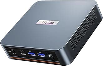 Trycoo Mini PC 12th N100, 8GB DDR4 256GB SSD, WI6 Intel Alder Lake N100 Desktop Mini Computer with Type-C, Dual HD, RJ45 LAN Ethernet, 4K Triple Display, WiFi5, BT4.2