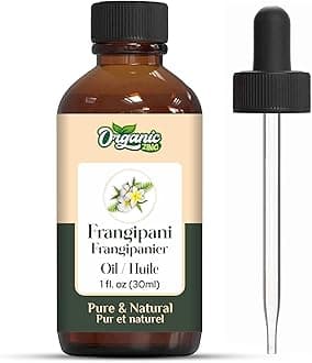 Organic Zing Frangipani (Plumeria alba) Oil | Pure and Natural Essential Oil for Skin Care, Massage, Aroma, Diffuser - 30ml/1.01fl oz