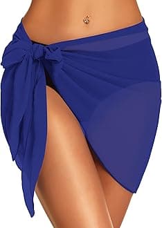 Swimsuit Coverups for Women Sarong Beach Bikini Wrap Sheer Short Skirt Chiffon Scarf for Swimwear 2026