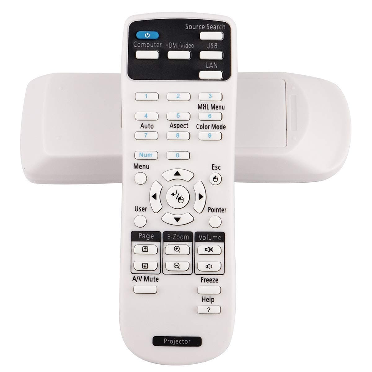 ESolid Replacement Projector Remote Control for Epson 1648806 EX3200 EX3240 EX5240 EX5250 EX7240 EX9200 VS240 VS340 VS345 PowerLite 1224 1264 1284 Home Cinema 1040 640 740HD S31 U32 W04 W32 Controller
