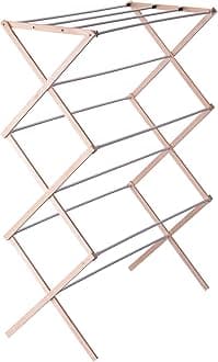 Household Essentials Wood Clothes Drying Rack, Brown