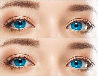 Glance Gallaxy 2 Pair Monthly Colored Light Blue, Light Blue Contact Lenses for Eye Men and Women with 1 Lens Storage Box