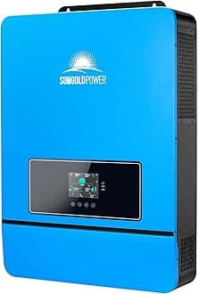 SUNGOLDPOWER UL1741 8000W DC 48V SPH8048P Solar Inverter,Built in 2 MPPT Solar Controllers,120V/240V AC Input/Output (settable),Max. 200A Battery Charging Inverter Charger (New 8000W 48V)