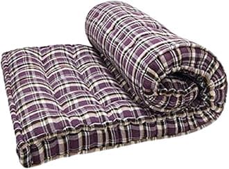 5-Inch Thick Soft Cotton Quilt Mattress Foldable Single Bed Box | Gadda Medium Multicolour Matt Ress 72X36X5 Inches Or 3X6 Ft