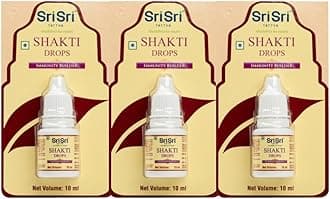 Sri Sri TATTVA shuddhta ka naam Shakti Drops - Ayurvedic Immunity Booster For Adults & Kids - Natural Drops For Strength & Stamina - Relief From Cough, Cold & Sore Throat - 10Ml (Pack Of 3)