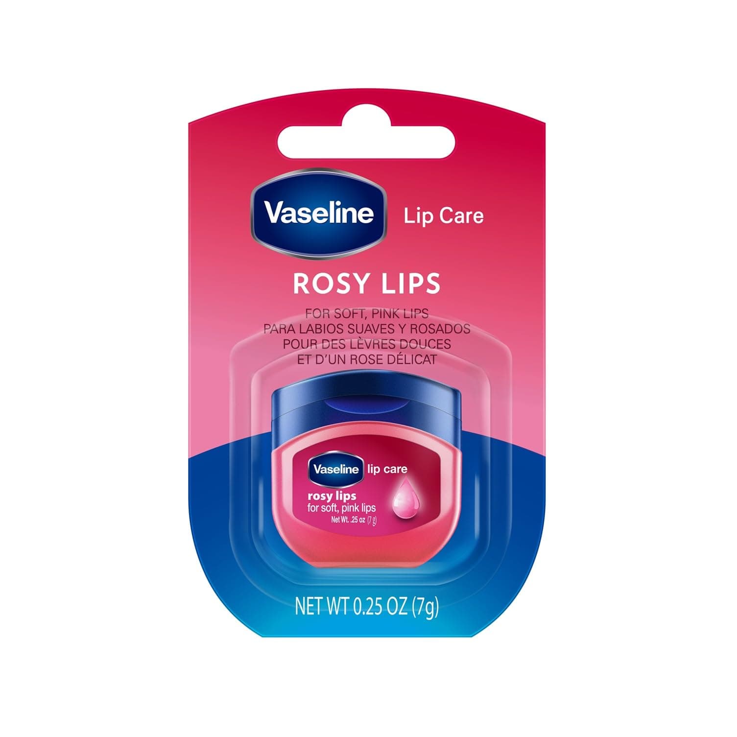 Vaseline Lip Therapy Rosy Lips 0.25 Oz./7 Grams, Pack of 2