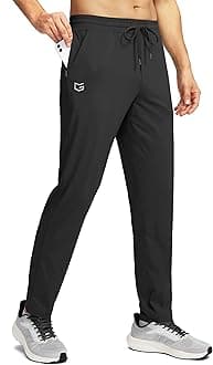 Mens Sweatpants with 4 Pockets Tapered Track Athletic Slim Fit Pants for Running, Exercise, Workout, Gym