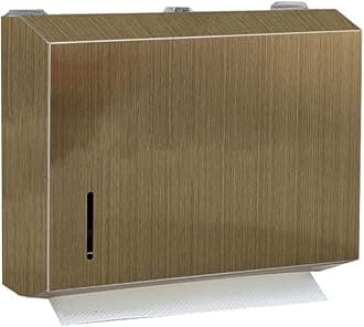 Antique Brass Bronze Dual Dispensing Paper Towel Holder Toilet Paper Dispenser Stainless Steel Wall Mount Bathroom Vintage Luxury Restroom Trifold Hand Tissue Napkin