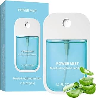 Power Mist Hydrating Hand Sanitizer Spray, Portable Travel-Size Hand Sanitizer Spray, 500-Sprays Each，Suitable for Both Adults and Children (Aloe vera)