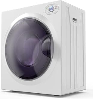 ROVSUN 2.6 Cu.Ft Portable Clothes Dryer, 1400W Fast Drying Front Load Tumble Laundry Dryer with Stainless Steel Tub & LCD Control Panel Six-Mode for Apartment, Home, Dorm