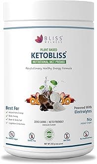 Bliss Welness Keto MCT Oil Powder | Medium Chain Triglycerides C8 C10 & Electrolytes | Zero Carb Instant Clean Energy Ketosis Weight Management Keto Friendly Vegetarian Supplement - Chocolate - 250 Grams