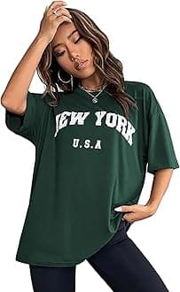 London Hills Women's Cotton Oversized Fit T-Shirt