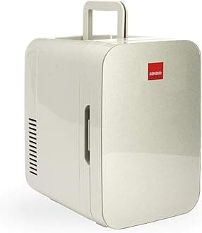 10L Mini Fridge Cooler & Warmer for Drinks, Food, Skincare, Beauty, Makeup, Medicine, Insulin, Milk, AC+DC, 12v, UK & EU Plug, Portable, For Home, Bedroom, Travel, Camping, Car, Gaming, Uni