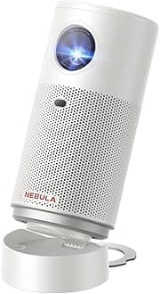 NEBULA Capsule Air Google TV Projector, Officially Licensed Netflix, 720p Smart Mini Projector with Wi-Fi and Bluetooth, 2 Hours of Playtime, Dolby Digital, Ultra Portable for Any SpaceClimatePartner certified