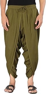 Urali® Men's Solid 100% Cotton Dhoti Pants - D100A