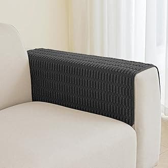 Muamar Couch Arm Covers Chair Arm Covers, Non Slip Sofa Arm Covers, Armrest Covers for Sofa, Furniture Covers Couch Protector 1pc(30x30inch, Black)