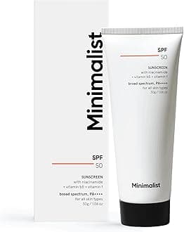Sunscreen SPF 50 PA+++ with Niacinamide & Multi-Vitamins | Clinically Tested in US (In-Vivo) | Lightweight with Multi-Vitamins | No White Cast | Broad Spectrum | Face Sunscreen for Men & Women | 30gm