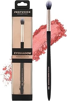 Profusion Cosmetics Pointed Crease Eyeshadow Brush – Soft Synthetic Fibers for Precision Blending & Smudge Control, Vegan Makeup Tool