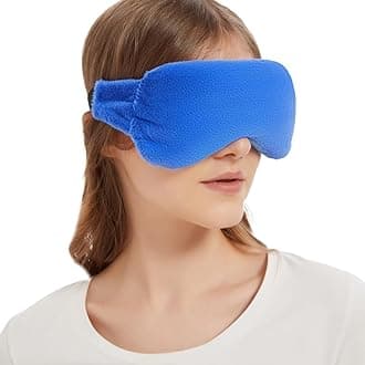 Microwave Heated Eye Mask for Dry Eyes, Moist Heat Eye Compress Weighted Warm Eye Mask for Dry Eyes, Stye Eye Treatment, Puffy Eyes, Sleeping, Relaxation, Therapy (Blue)