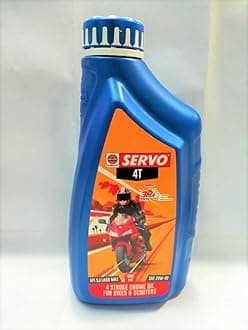 SERVO 4T SAE 4 Stroke Engine Oil for Motorcycles BS-4 and BS-6, 1L, 20W40