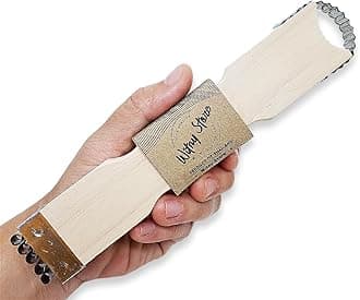 WitnyStore Coconut Grater - Vintage Kitchen Tool - Thai Traditional Style Multipurpose Easy to Use Portable Wooden Hand Held Scraper and Shredder for Fresh or Baby Coconut Meat - 7 x 1.5 x 0.5 inches