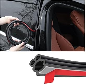 52.5Ft Car Door Seal,Thickened Rubber Automotive Weather Stripping for Hoods,Trunks,Windows,Universal Soundproof Car Weather Stripping Car Accessories for Most Car,Truck,SUV (52.5Ft)
