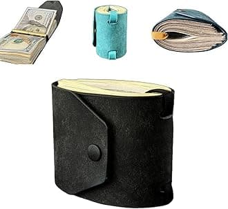 Cash Wrap Wallet with Clasp Leather Money Holder Fast Cash Access Organizer for Bills Slim Minimalist Wallet for Men