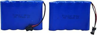 Blomiky 6V 700mAH Ni-Cd Battery Replacement for Old Version Amphibious Stunt RC Cars 4WD 1/18 High Speed RC Buggy Vehicle / GS02 Battery 2 Pack