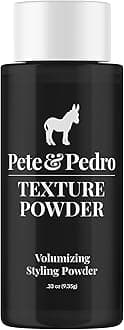 Pete & Pedro TEXTURE POWDER - Texturizing and Volumizing Styling Powder For Men & Women | Adds Mega Volume & Texture, Matte Finish, Root Lifting & Restyleable Hold | As Seen on Shark Tank, 0.33 oz.