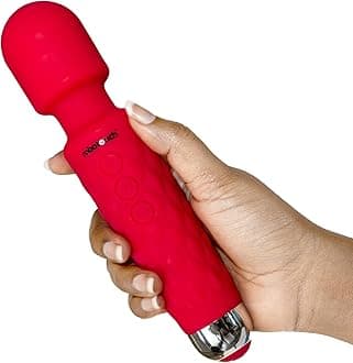 RoboTouch Cordless Full Body Massager Machine | Electric Deep Tissue Massager | Muscle Pain Relief Massager |20 Vibration Speed and Pattern | USB Rechargeable | Waterproof (Red)