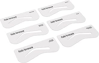Fab Brows Duo Eyebrow Stencils | 6 Natural-Looking Brow Shapes | Easy Eyebrow Shaper Stencil | Fits All Faces & Sizes | Eyebrow Stencil Kit for Beginners & Professionals | Stencils Only, Cruelty-Free