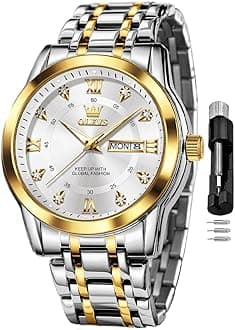 OLEVS Watch for Men Classic Business Dress Analog Quartz Stainless Steel Wate...
