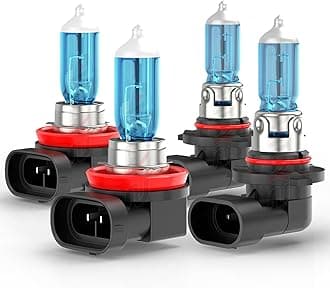 - Upgraded Halogen Headlight Bulbs For Toyota Camry 2007 2008 2009 2010 2011 2012 2013 2014 2015 2016 2017 2018, 9005 H11 High Low Beam Headlamp Lights, 6000K White, 300% Brightness, Plug n Play, 4-Pack