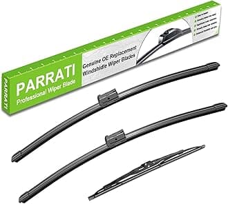 PARRATI® Windshield Wipers for Chevrolet Traverse 2009-2017,24"+21" Front and 13" Rear,OEM Replacement Wiper Blades,Quiet & Streak-Free(Set of 3)