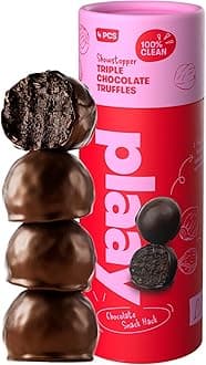 Triple Chocolate Truffles – Rich Dark Chocolate with Chocolate Chips & Cocoa Nibs – Clean Ingredients, Guilt-Free Indulgence, Keto-Friendly and Made with Premium Ingredients – 60g