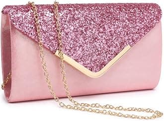 Dasein Women Evening Bags Formal Clutch Purses for Wedding Party Prom Handbags with Shoulder Strap and Glitter Flap