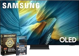 55 inch OLED 4K S95F Smart TV (2025) Vision AI, OLED HDR Pro, Glare-Free Bundle with CPS Exclusive 1-Year Protection & Deco Gear Complete Home Theater Beginner's Guidebook