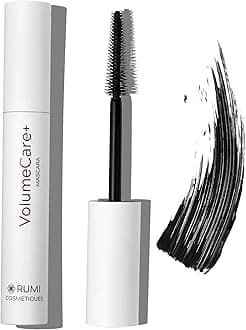 VolumeCare+ Mascara For Mature Women - Extreme Length and Volume 2-in-1 Formula - No Clumps or Flaking, Long-Wearing, Hypoallergenic Mascara For Sensitive Eyes (Natural Black)