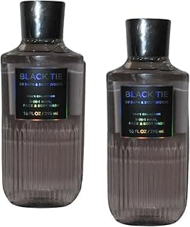 Bath and Body Works For Men 3-in-1 Hair, Face & Body Wash - Value Pack lot of 2 - Full Size (Black Tie)