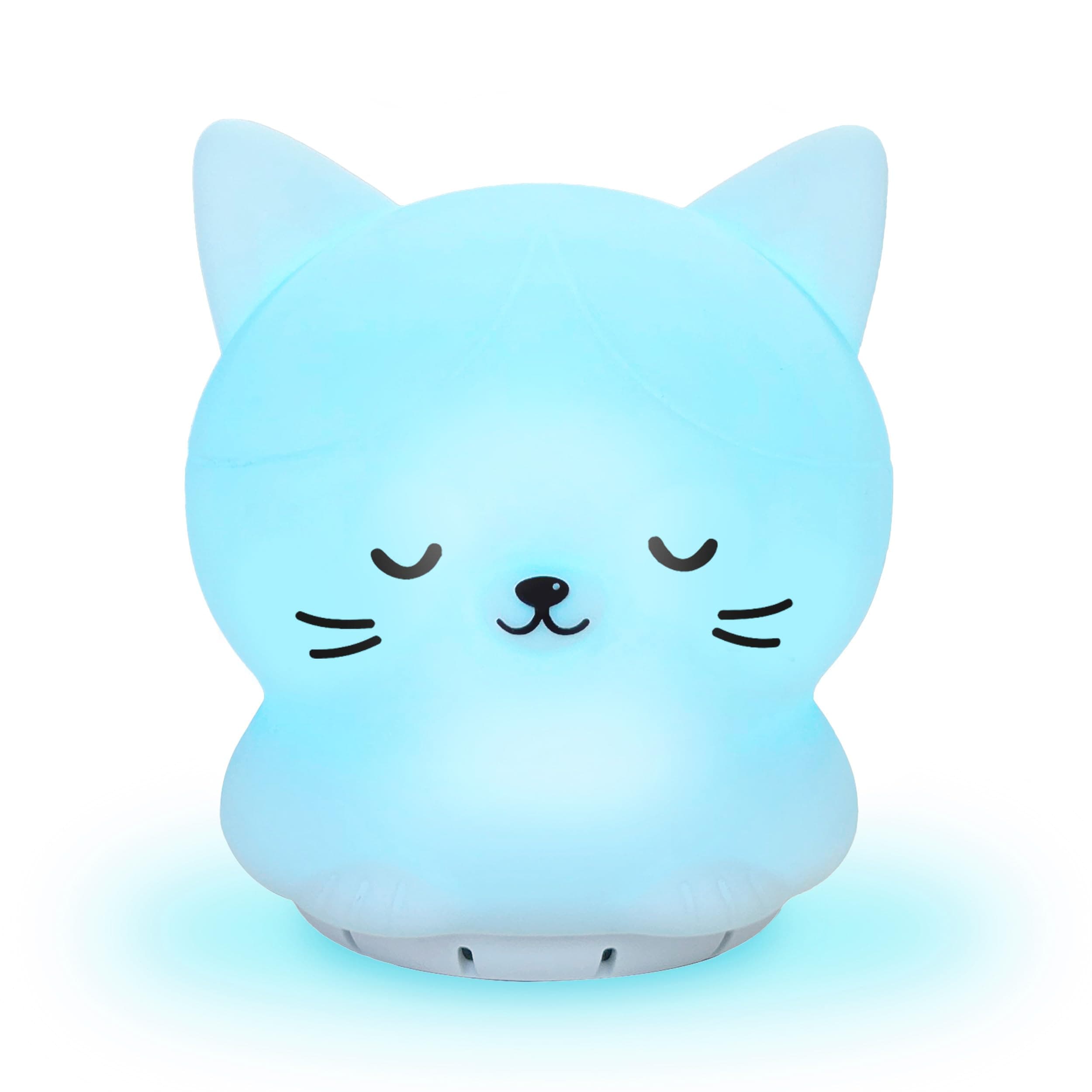 Mindfulness 'Breathing Kitty' | 4-7-8 Guided Visual Meditation Breathing Light | 3 in 1 Device with Night Light & Noise Machine for ADHD Anxiety Stress Relief Sleep - Gift for Kids Adult Women Men