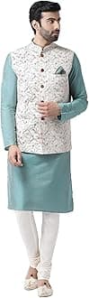 Men's Kurta Jacket Set - Traditional Indian Ethnic Wear for Men - Ideal for Weddings, Festivals & Celebrations