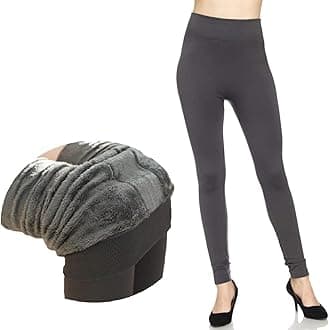 Ankle Length (24 to 36 Waist) Stretchable Fleece Women Warm Thick Fur Lined Fleece Winter Thermal Soft Legging Tights Stocking - Slim Fit